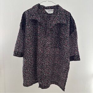 Acacia Swimwear Black Floral Coverup